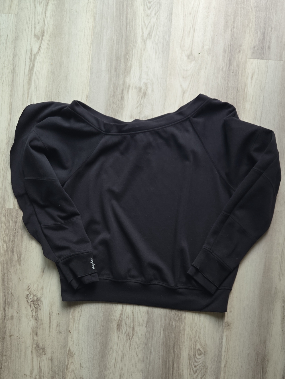FP Movement by Free People Black Wide-Neck Pullover Sweatshirt